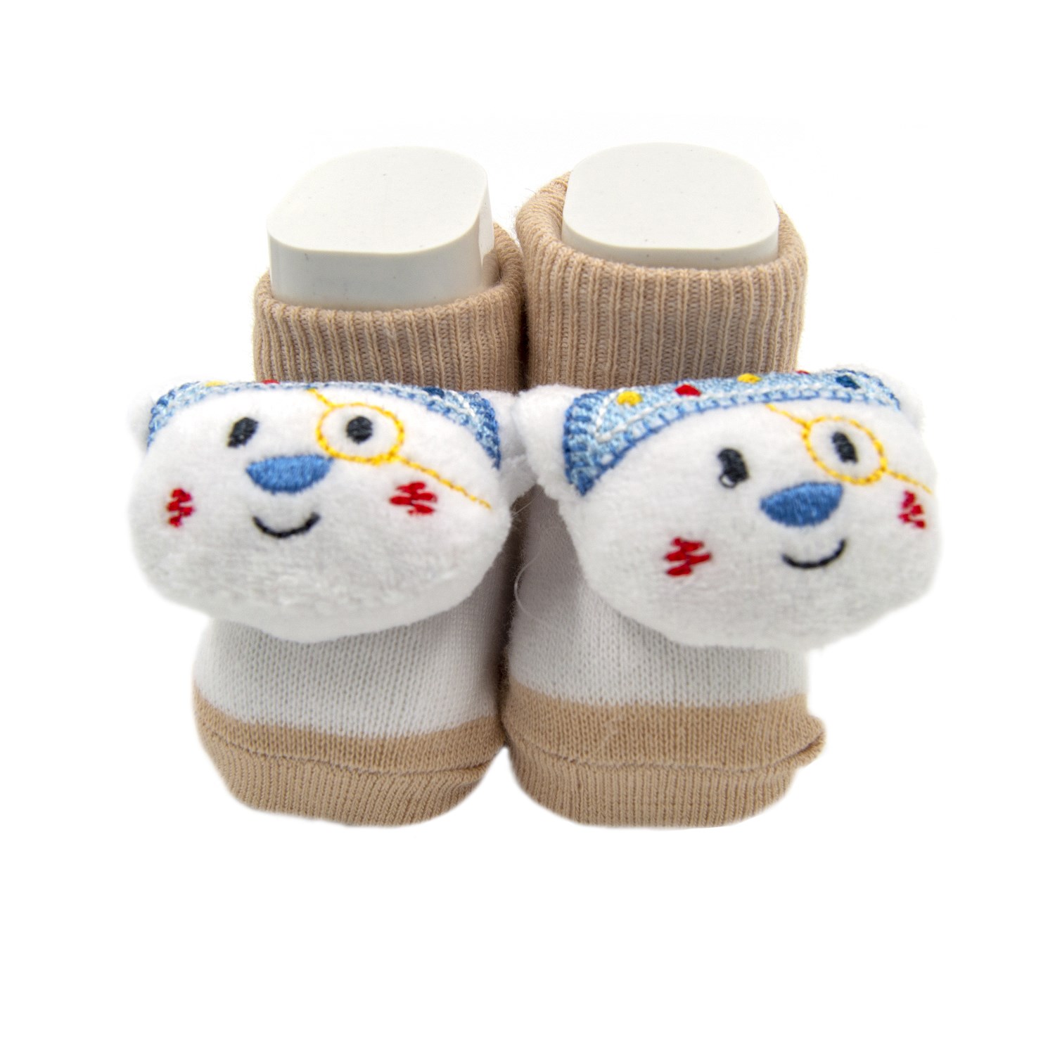 Mini Damla Oyuncaklı Bebek Çorabı 42425 Bej