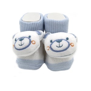 Mini Damla Oyuncaklı Bebek Çorabı 42425 Açık Mavi