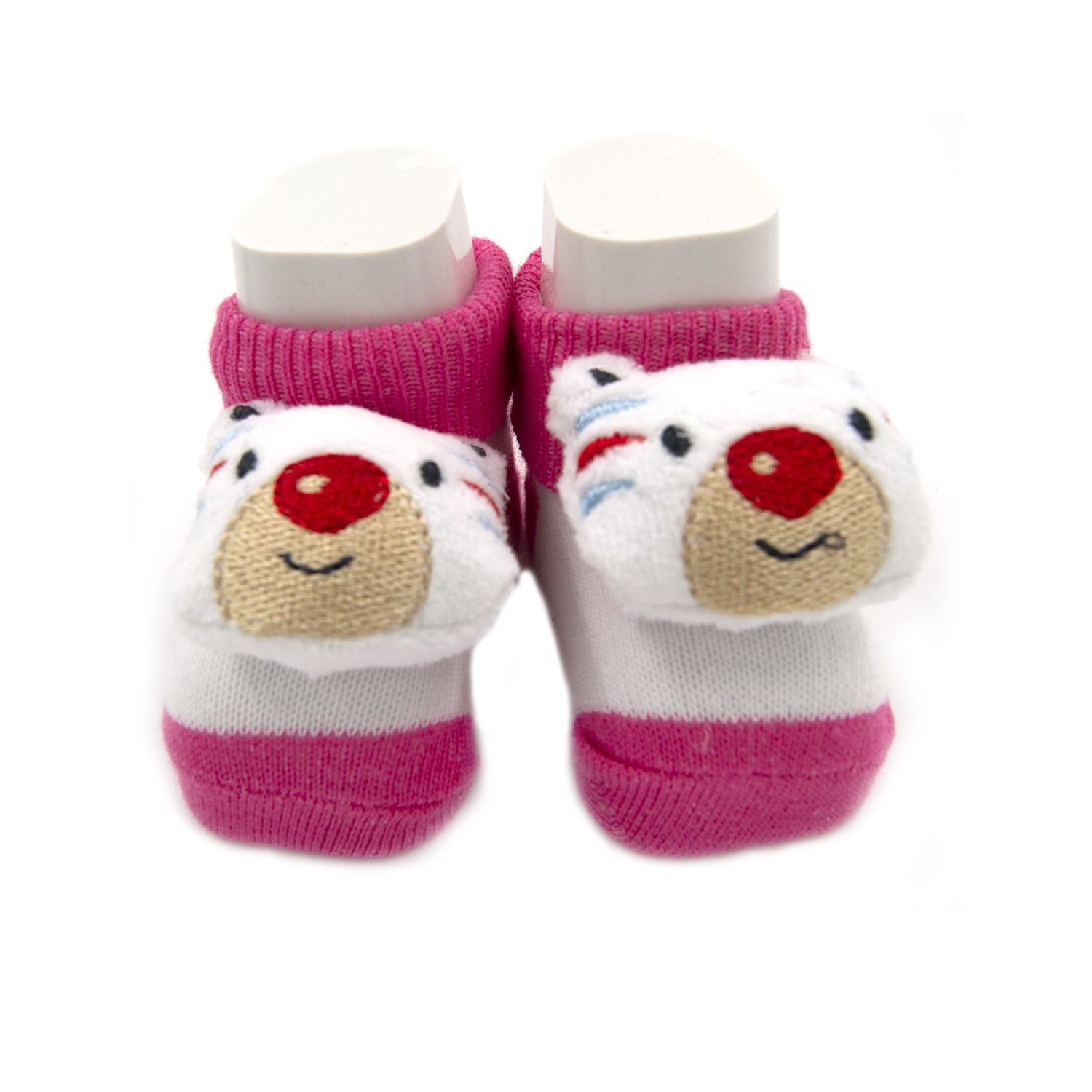 Mini Damla Oyuncaklı Bebek Çorabı 42425 Fuşya