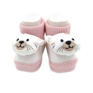 Mini Damla Oyuncaklı Bebek Çorabı 42425 Açık Pembe
