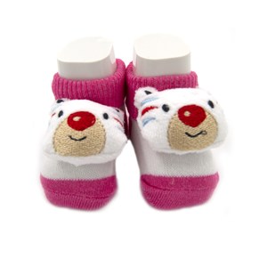 Mini Damla Oyuncaklı Bebek Çorabı 42425 Fuşya