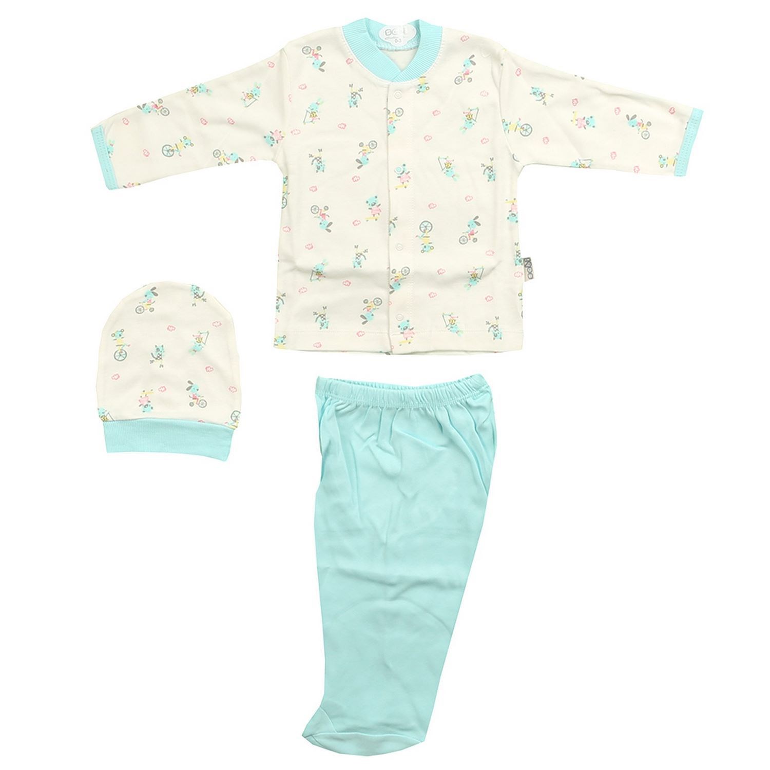 Sebi Bebe Bisikletli Bebek Pijama Takımı 2261 Mint
