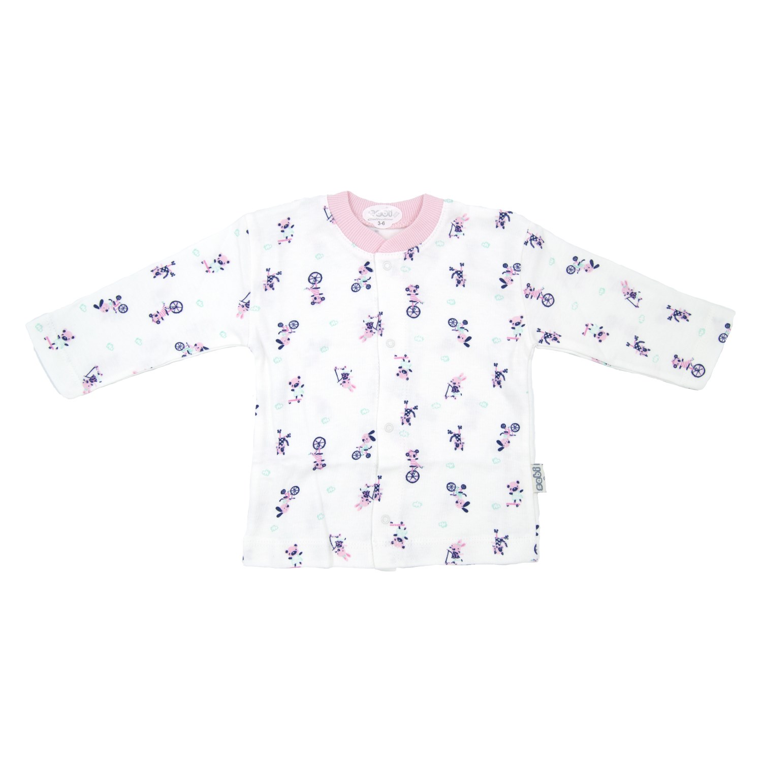 Sebi Bebe Bisikletli Bebek Pijama Takımı 2261 Pembe