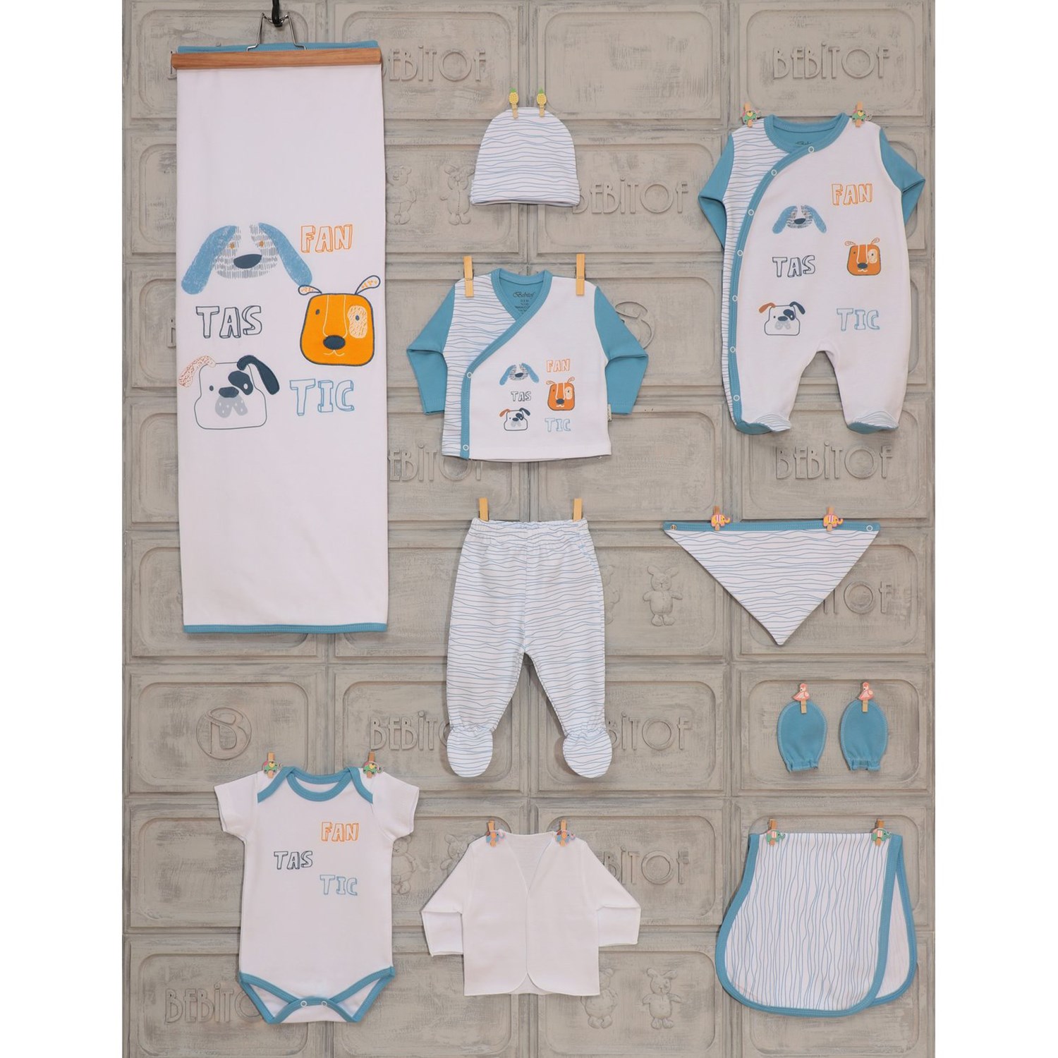 Bebitof 10'lu Bebek Hastane Çıkış Seti 10019 Mavi