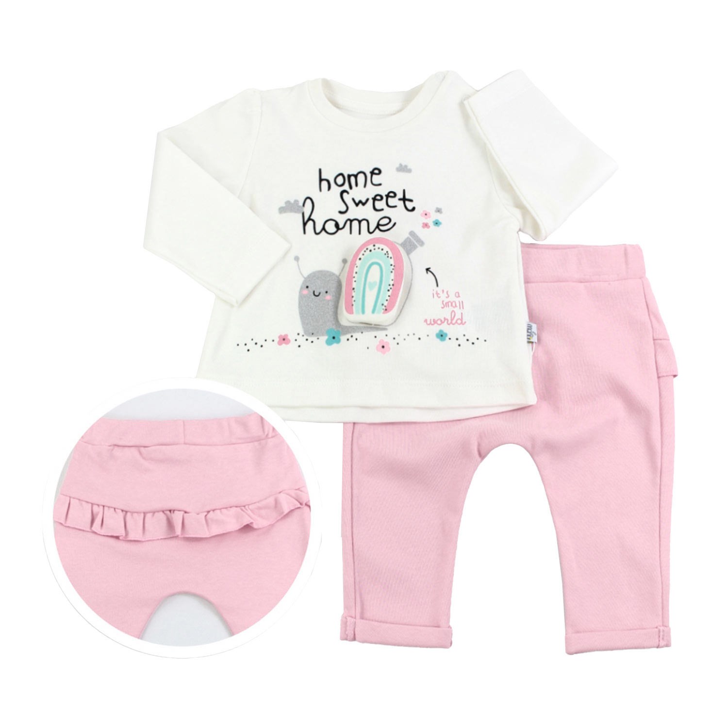 Lamono Sweet Home 2'li Bebek Takımı 10004 Açık Pembe