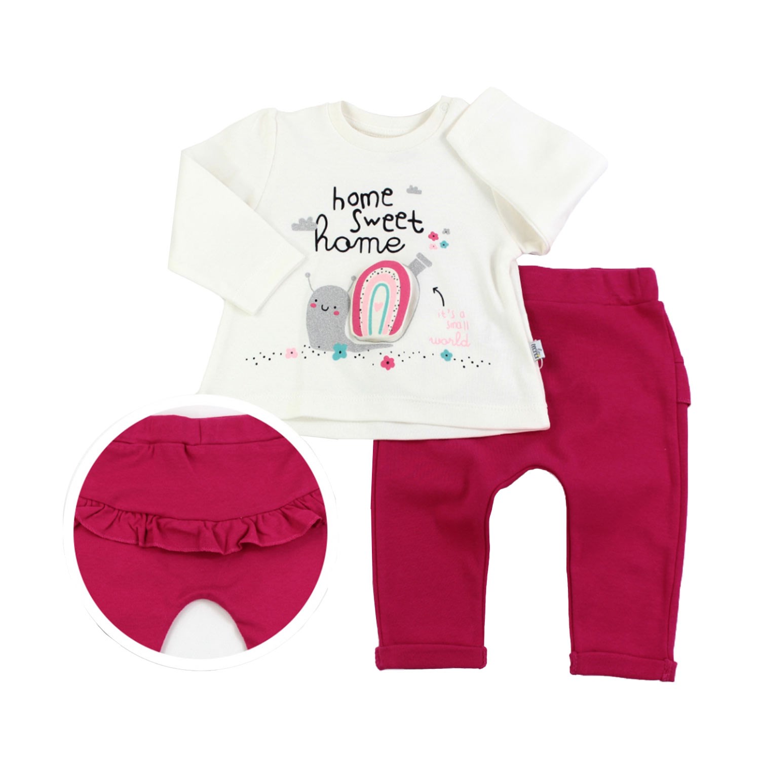 Lamono Sweet Home 2'li Bebek Takımı 10004 Fuşya
