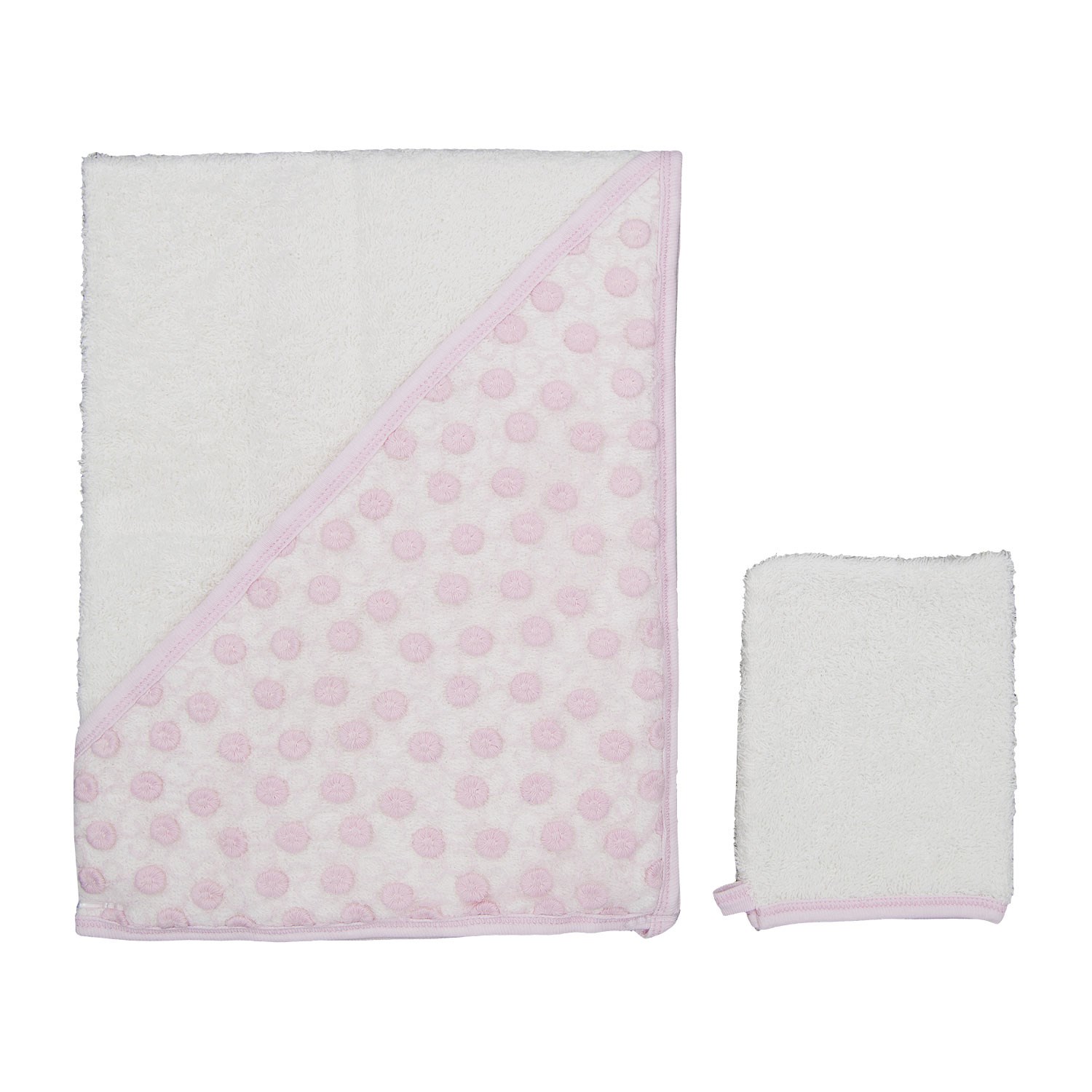 Caramell Örme Bebek Havlusu 82x90 Cm 5366 Pembe