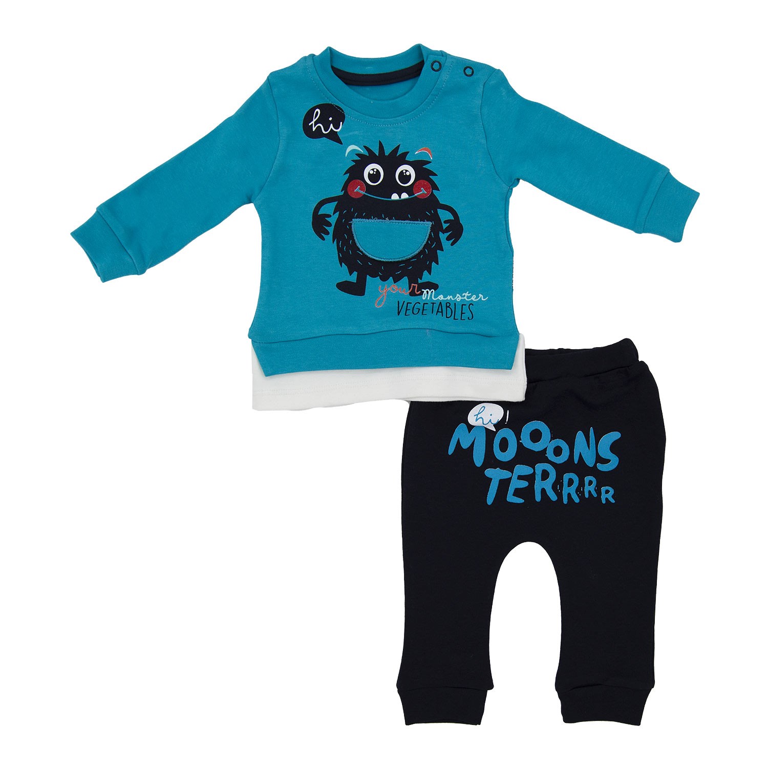 Bobby Baby Monster 2'li Bebek Takımı 1025 Turkuaz