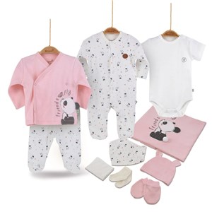 Biorganic Elegant Panda 10'lu Bebek Hastane Çıkış Seti 63179 Somon