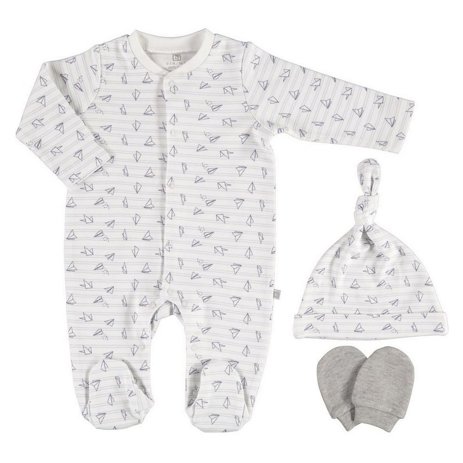 Bibaby Cool Time 10'lu Hastane Çıkış Seti 63186 Gri-Kırmızı