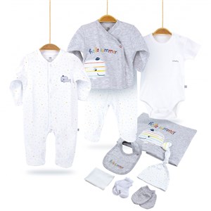 Bibaby Hello Summer 10'lu Hastane Çıkış Seti 63176 Gri