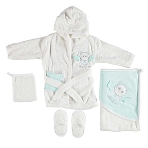 Bibaby Baykuş Bebek Bornoz Seti 66256 Mint
