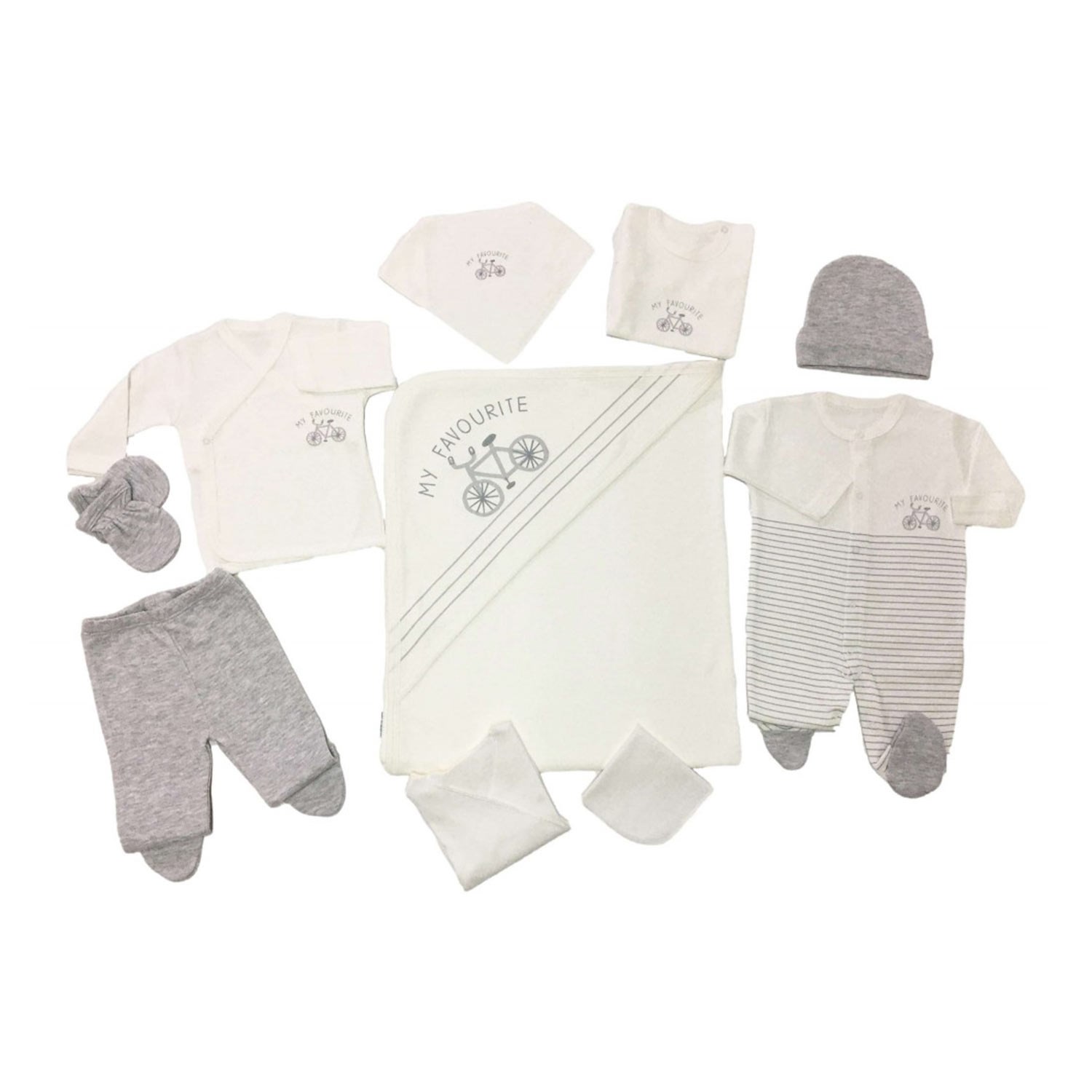 Dinemis Baby My Favorite 10'lu Hastane Çıkış Seti 4013 Gri