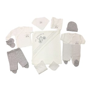 Dinemis Baby My Favorite 10'lu Hastane Çıkış Seti 4013 Gri