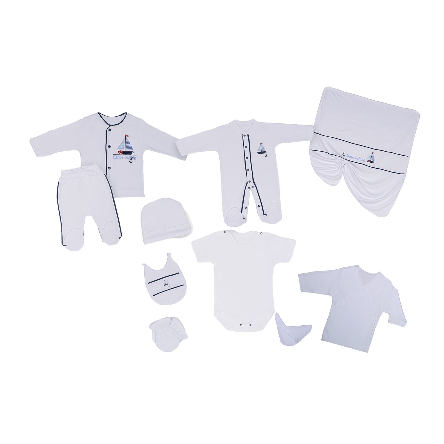 Dinemis Baby Marin 10'lu Hastane Çıkış Seti 4009 Lacivert