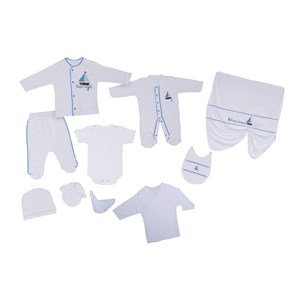 Dinemis Baby Marin 10'lu Hastane Çıkış Seti 4009 Mavi