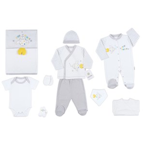 Ciccim Baby Mobil Balık 10'lu Bebek Hastane Çıkış Seti 4523 Gri