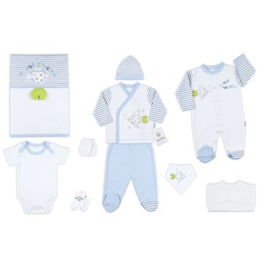 Ciccim Baby Mobil Balık 10'lu Bebek Hastane Çıkış Seti 4523 Mavi