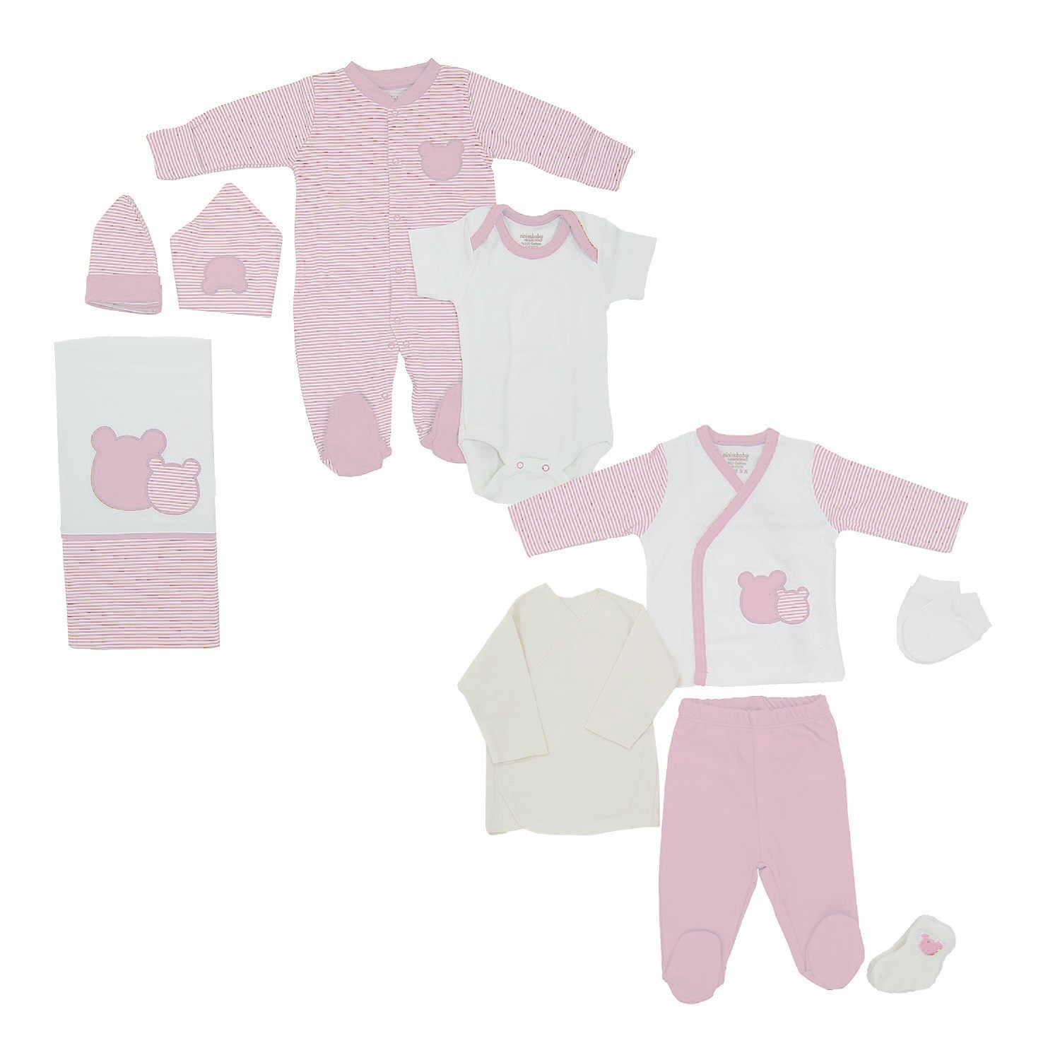 Ciccim Baby Ayıcık 10'lu Bebek Hastane Çıkış Seti 4419 Pembe