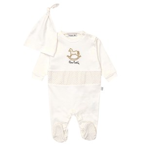 Pierre Cardin At Desenli Şapkalı Bebek Tulumu 301396 Ekru