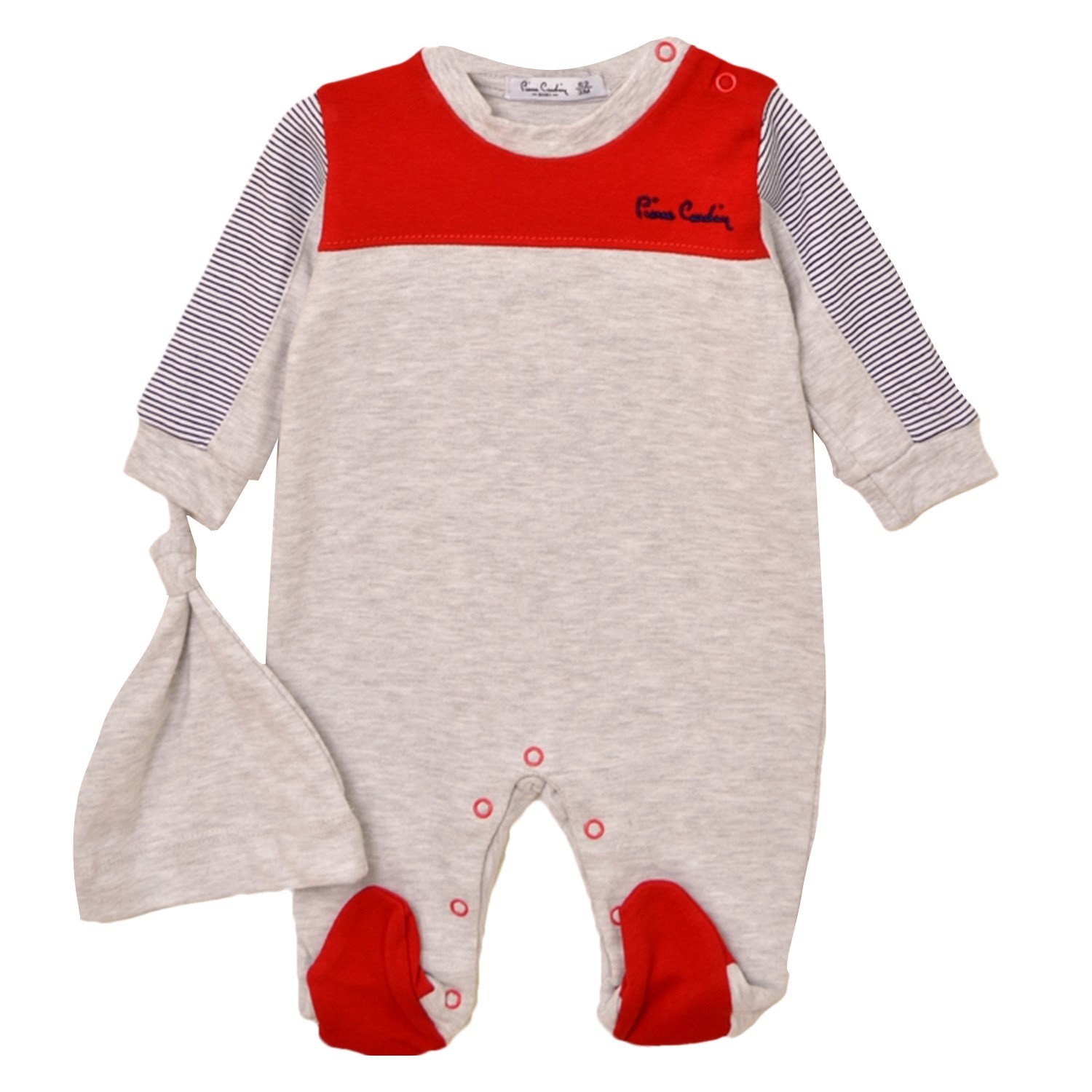 Pierre Cardin Şapkalı Bebek Tulumu 301580 Gri
