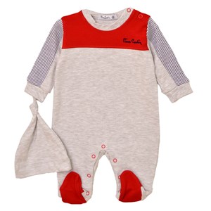 Pierre Cardin Şapkalı Bebek Tulumu 301580 Gri