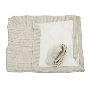 Pierre Cardin Saç Örgülü Triko Bebek Battaniyesi 302436 Bej