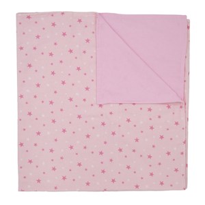 Mynest Çift Taraflı Pamuklu Flanel (Pazen) Battaniye 120x120 Pembe