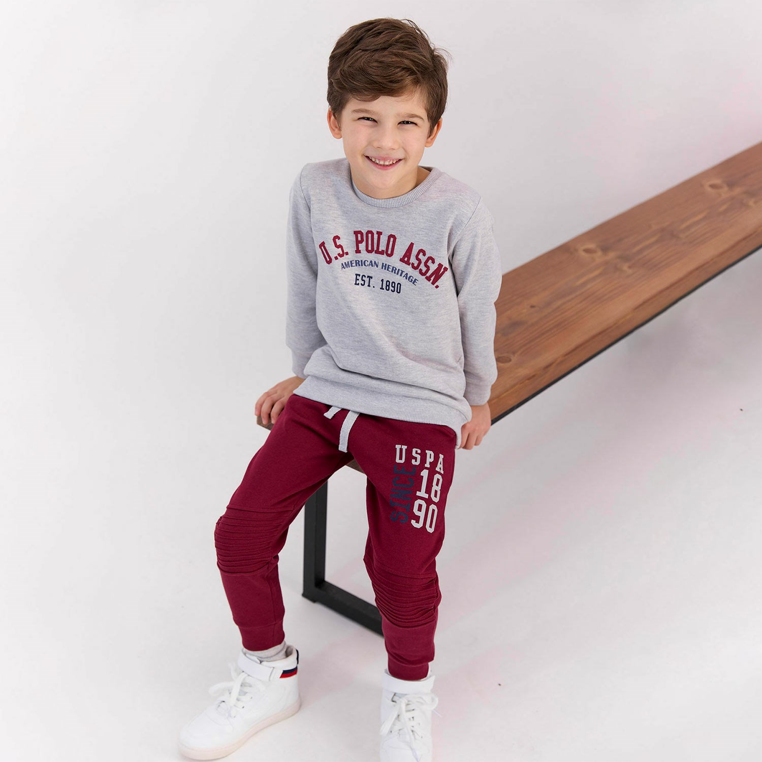 U.S. Polo Assn Erkek Çocuk Eşofman Takımı US903-4 Grimelanj