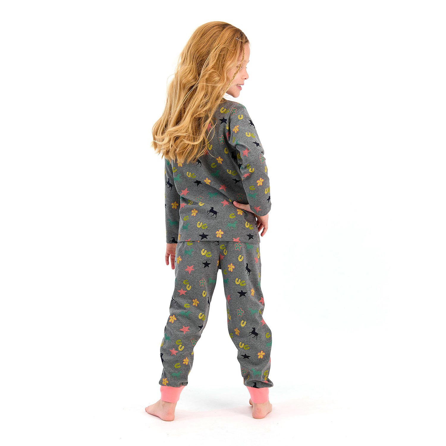 U.S. Polo Assn Kız Çocuk Pijama Takımı US950-4 Melanj