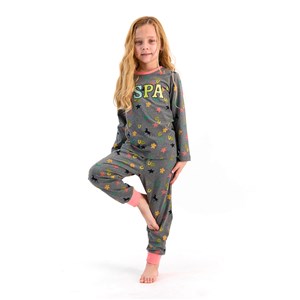 U.S. Polo Assn Kız Çocuk Pijama Takımı US950-4 Melanj