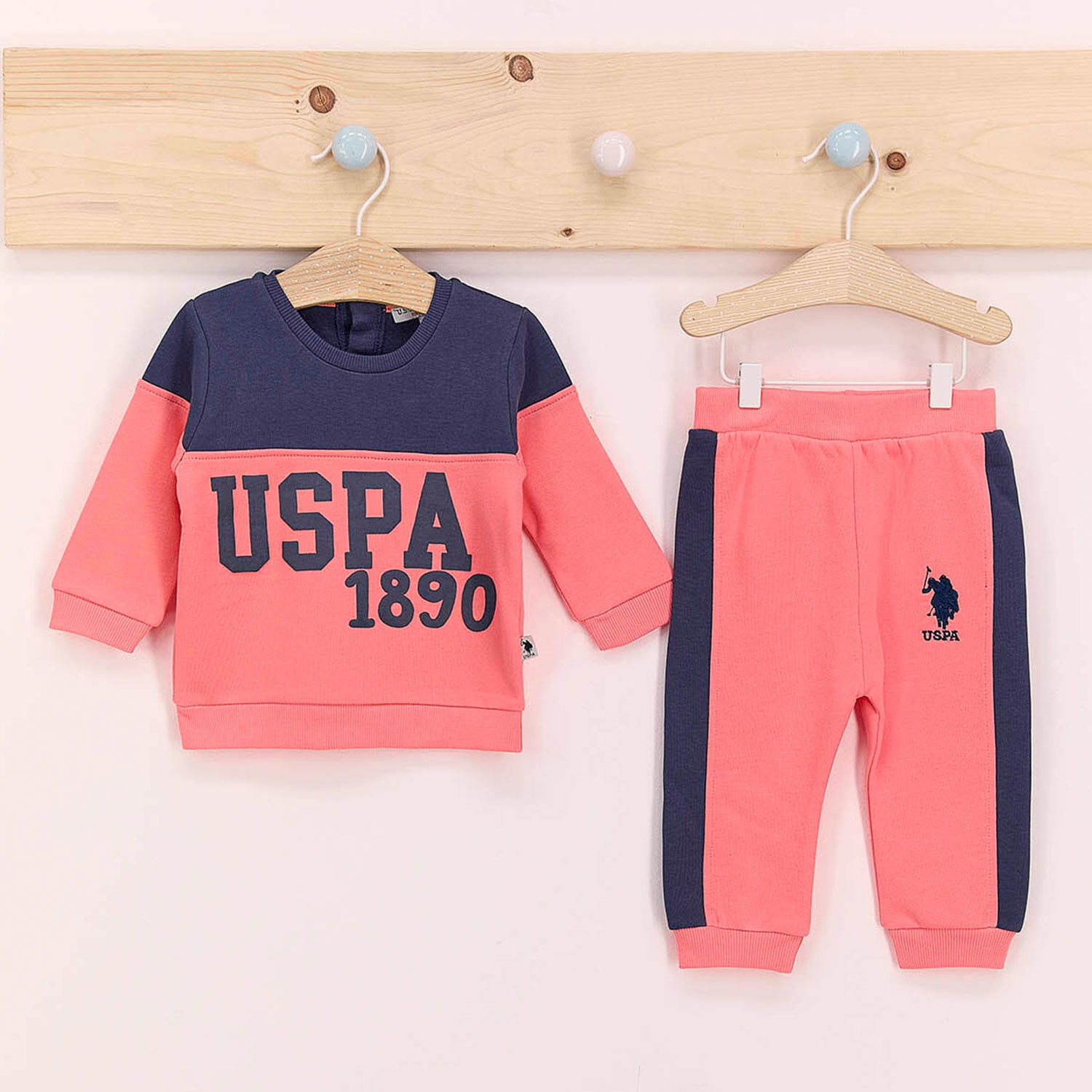 U.S. Polo Assn Uzun Kollu 2'li Bebek Takımı USB585 İndigo