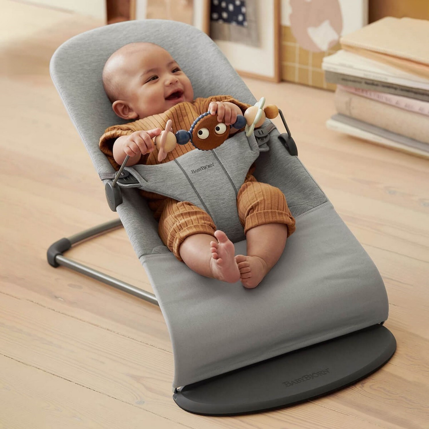 Babybjörn Bliss Ana Kucağı Cotton 3D Jersey Oyuncaklı Light Grey