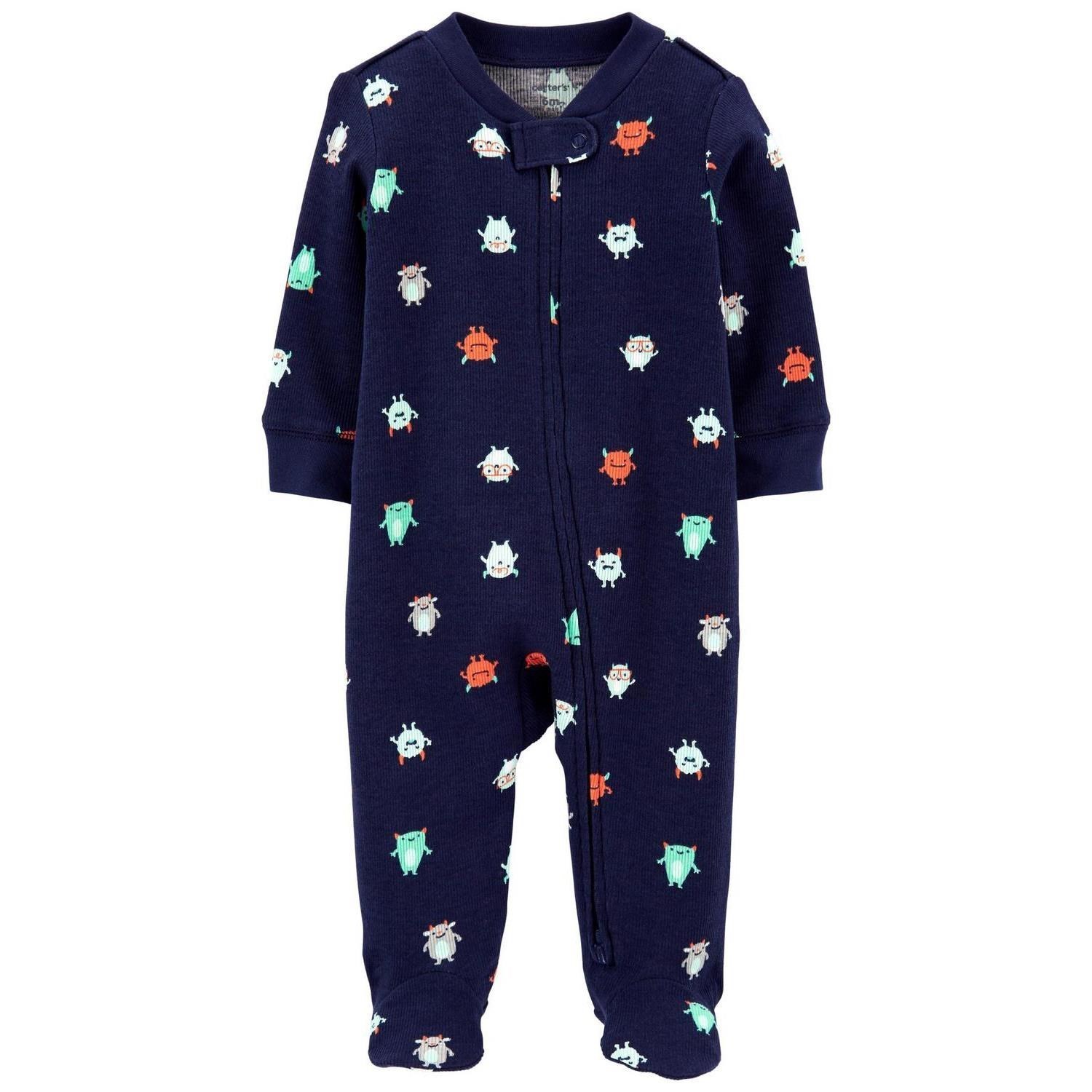 Carter's Monster Fermuarlı Erkek Bebek Tulumu 1L749910 Lacivert