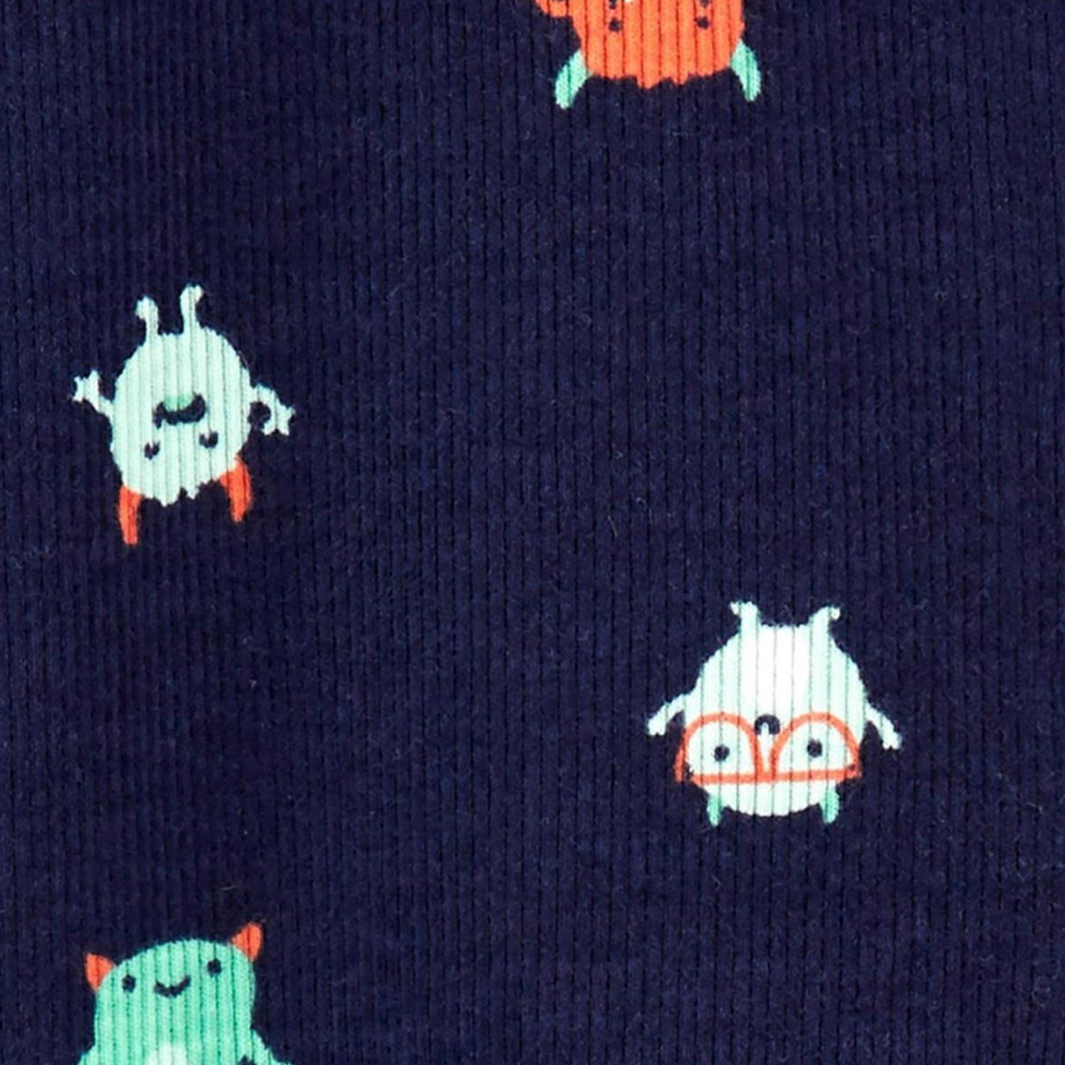 Carter's Monster Fermuarlı Erkek Bebek Tulumu 1L749910 Lacivert