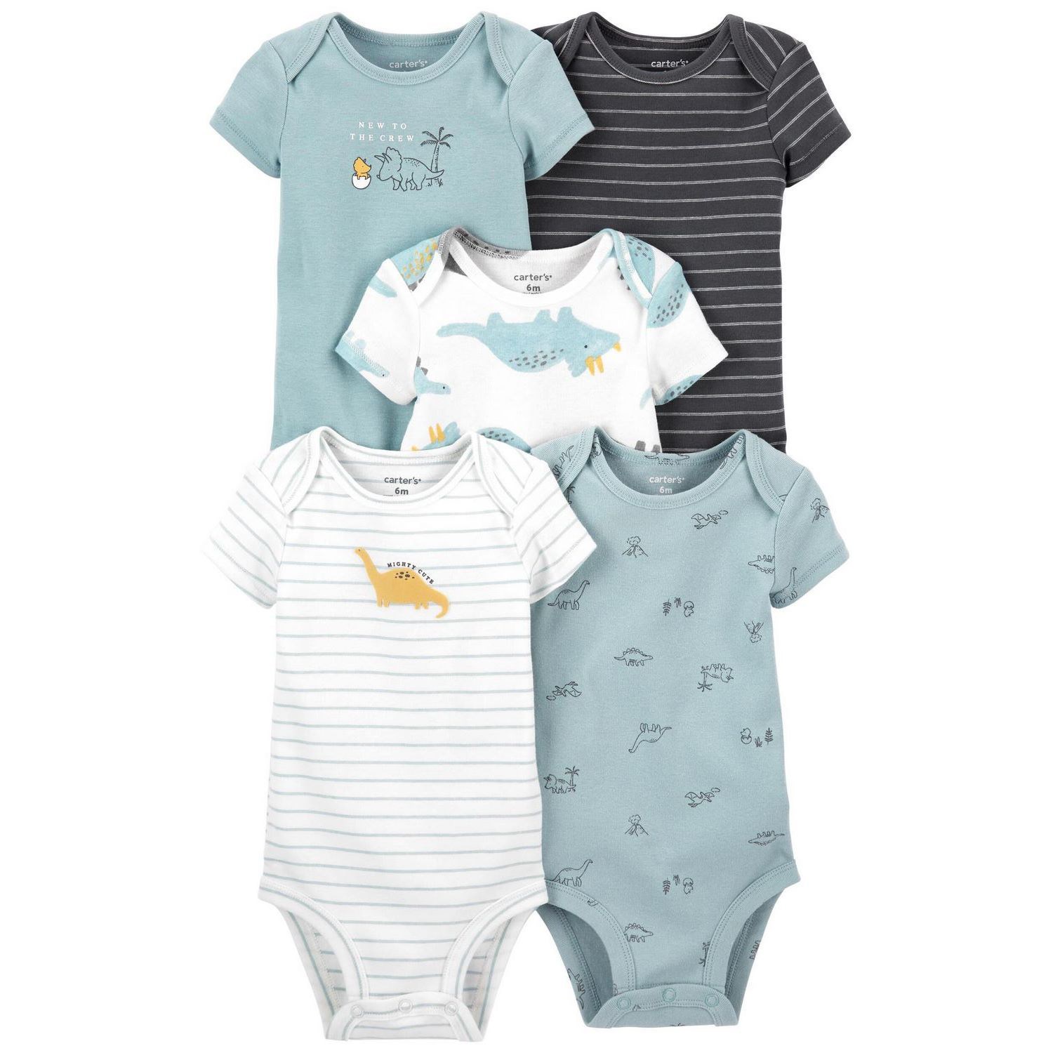 Carter's Layette Erkek Bebek 5'li Body 1L764610 Çok Renkli