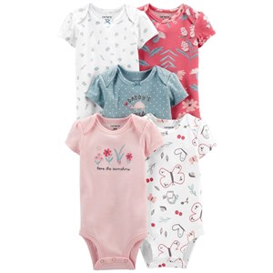 Carter's Layette Kız Bebek 5'li Body 1L766810 Çok Renkli