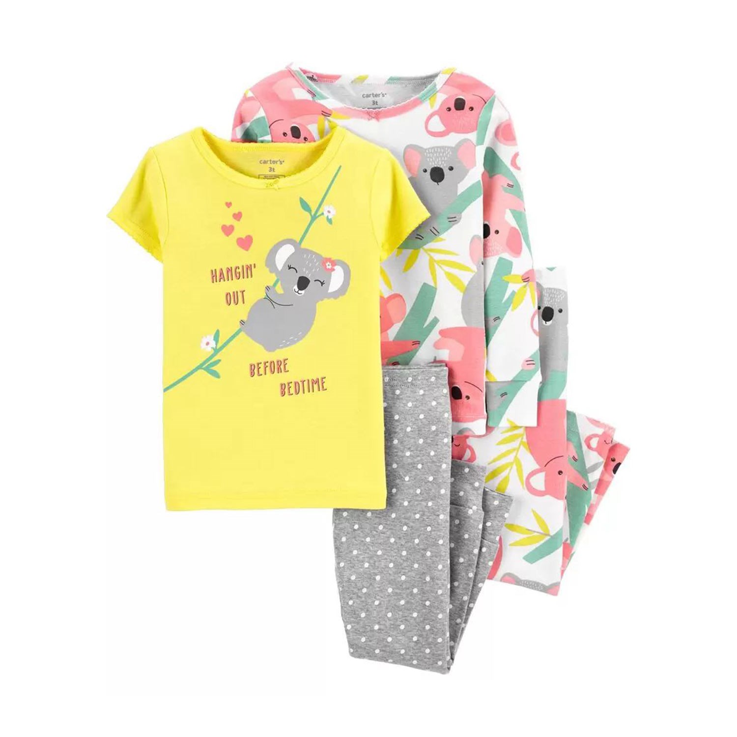 Carter's 4'lü Kız Çocuk Pijama Takımı 2I554710 Sarı