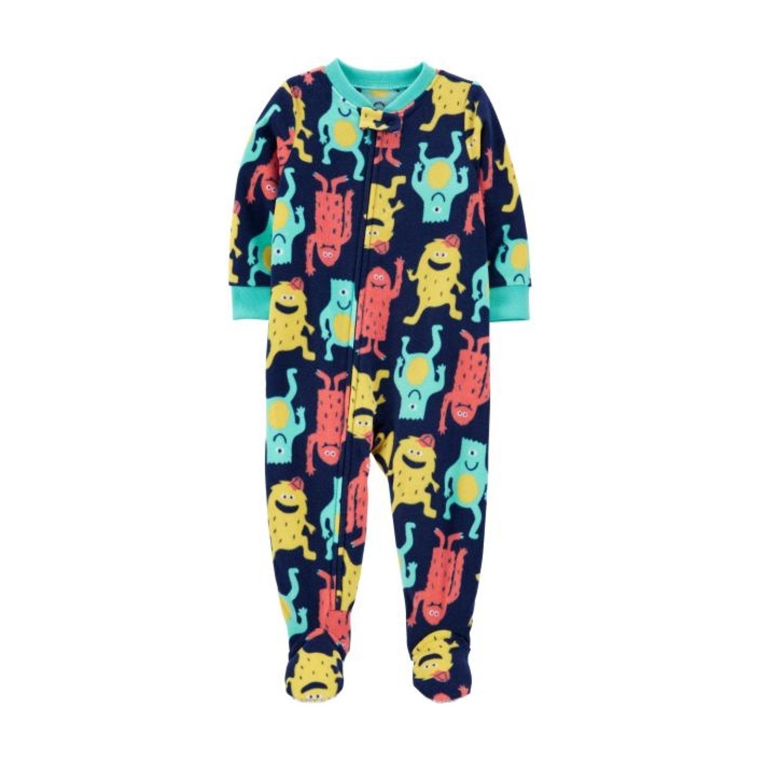 Carter's Monster Erkek Çocuk Pijama Tulumu 2J082610 Çok Renkli