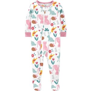 Carter's Animal Kız Çocuk Pijama Tulumu 2J207110 Beyaz
