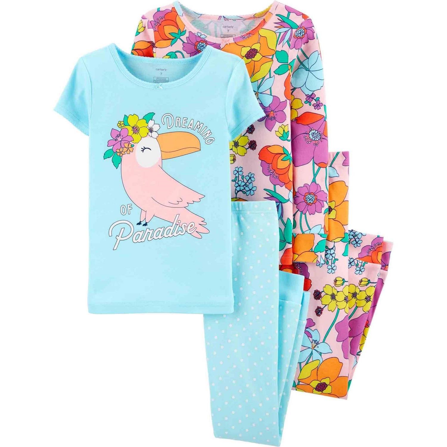 Carter's 4'lü Kız Çocuk Pijama Takımı 3I555410 Çok Renkli