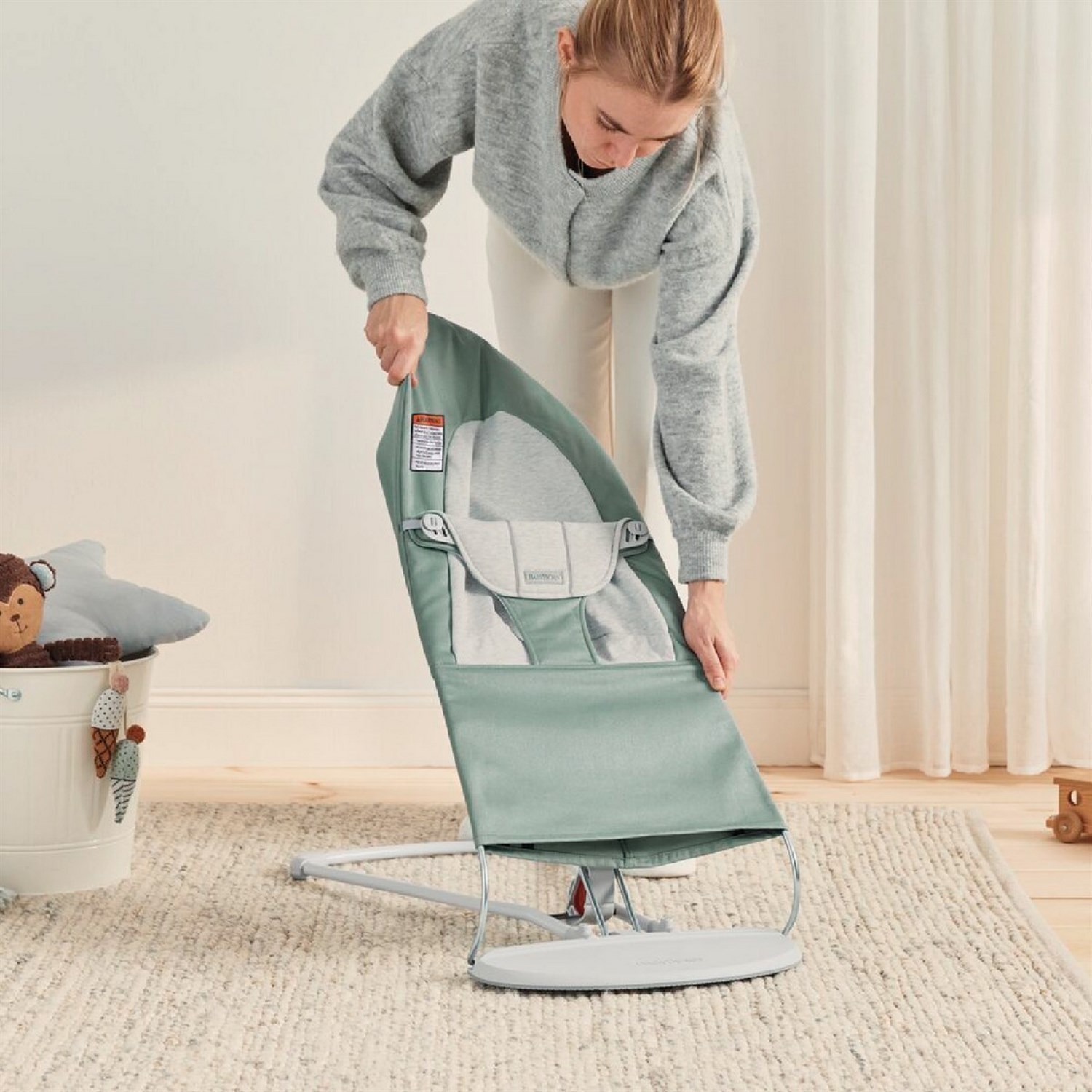 Babybjörn Balance Soft Ana Kucağı Cotton Jersey Light Sage Grey
