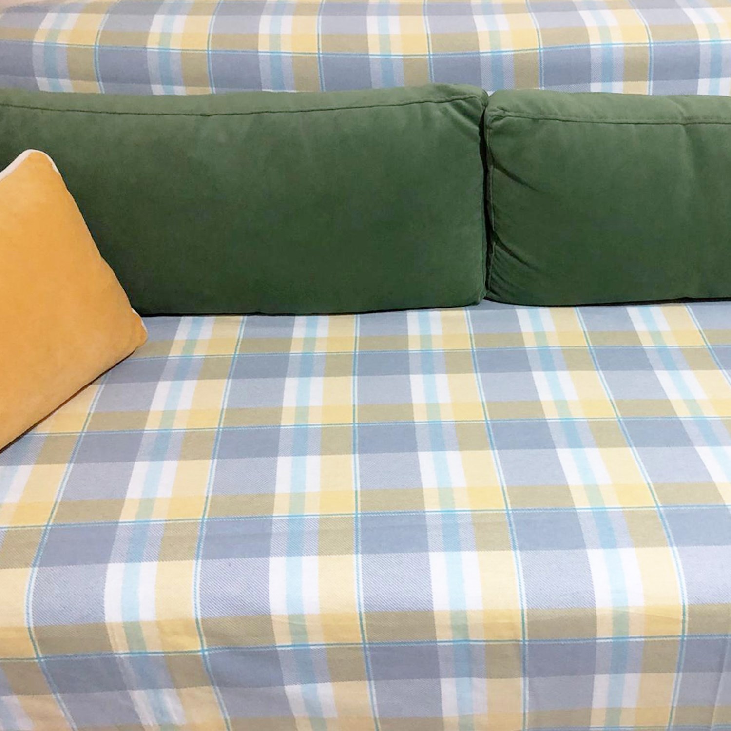 Ezh Ekose Pamuklu Flanel Koltuk Örtüsü / Şalı 170x230 Mavi
