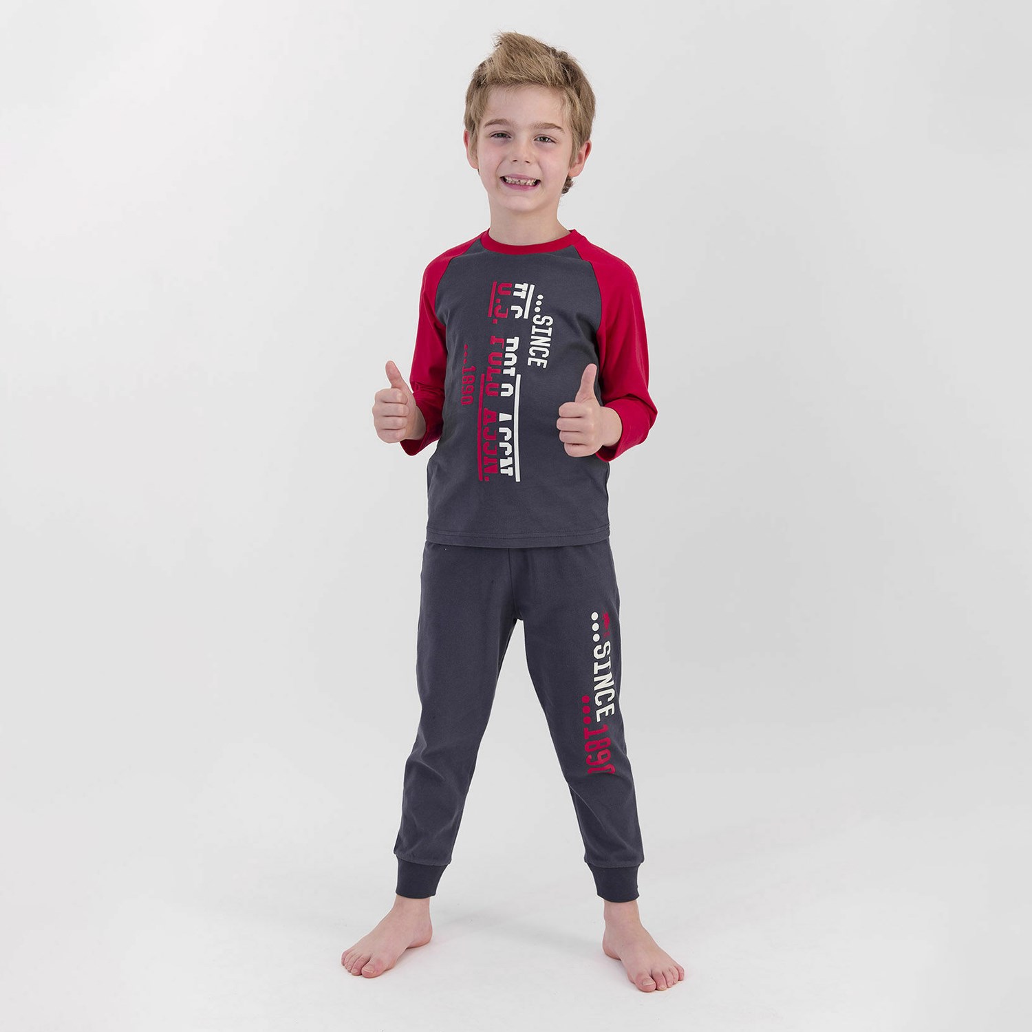 U.S. Polo Assn Erkek Çocuk Pijama Takımı US909-4 Antrasit
