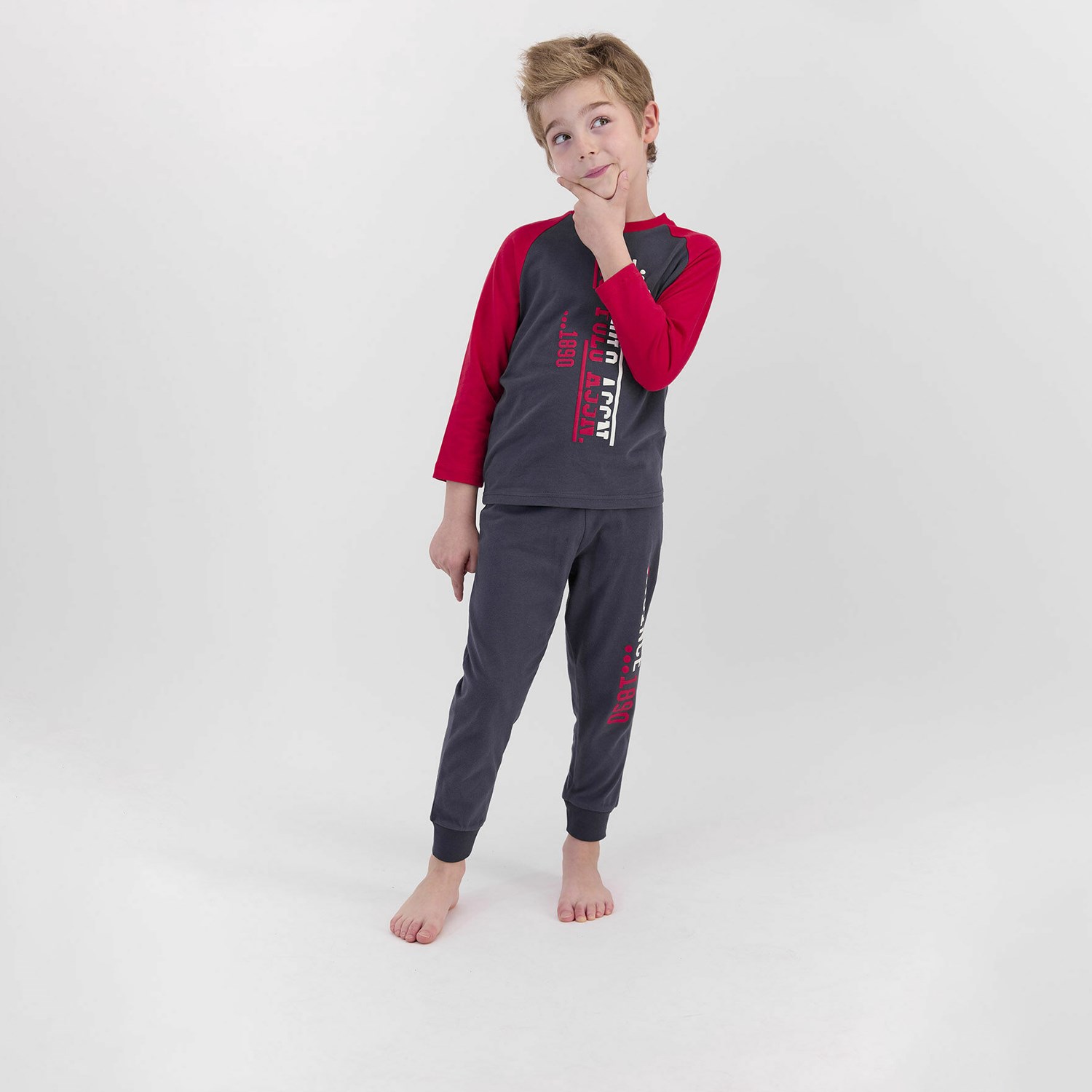 U.S. Polo Assn Erkek Çocuk Pijama Takımı US909-4 Antrasit