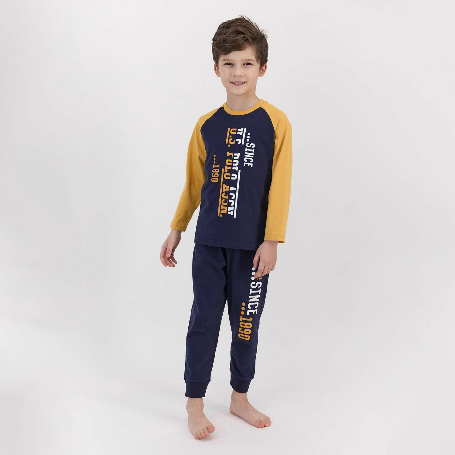 U.S. Polo Assn Erkek Çocuk Pijama Takımı US909-4 Lacivert
