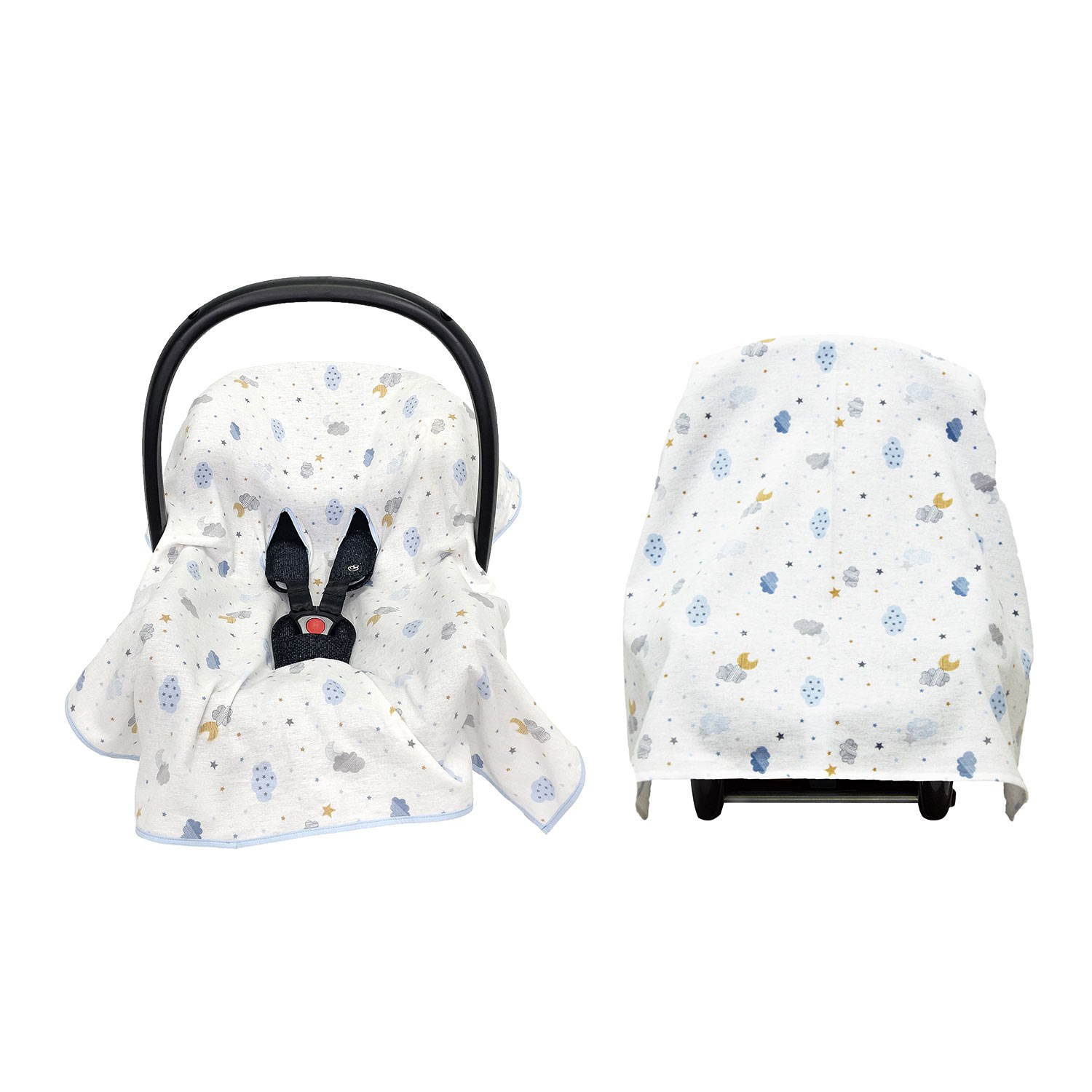 Mynest Flanel Battaniye ve Ana Kucağı Kılıfı 0-13 Kg 1017 Mavi