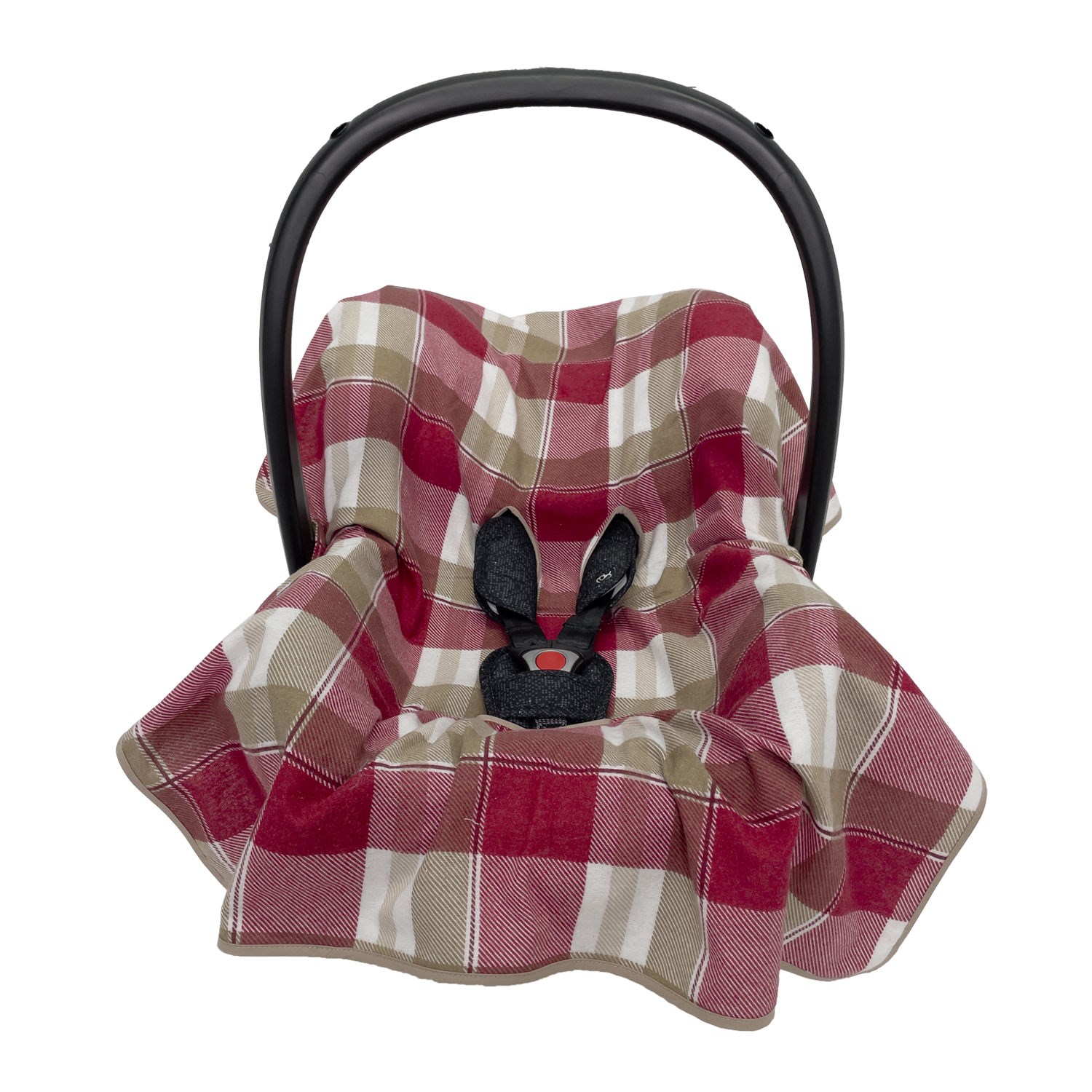 Ezh Ana Kucağı Kılıfı Flanel Kumaş (Pazen) 0-13 Kg Kırmızı