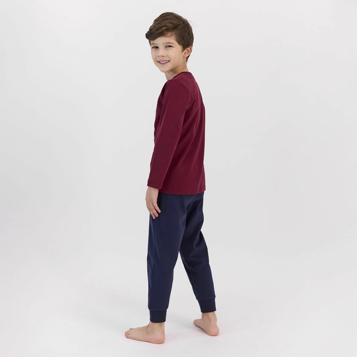 U.S. Polo Assn Erkek Çocuk Pijama Takımı US902-4 Bordo
