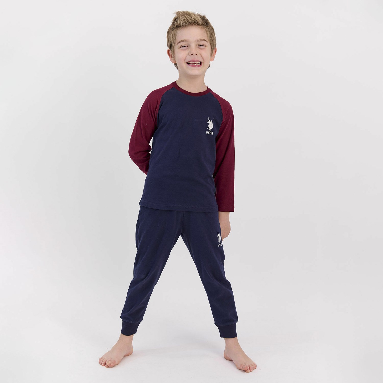 U.S. Polo Assn Erkek Çocuk Pijama Takımı US900-4 Lacivert